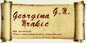 Georgina Mrakić vizit kartica